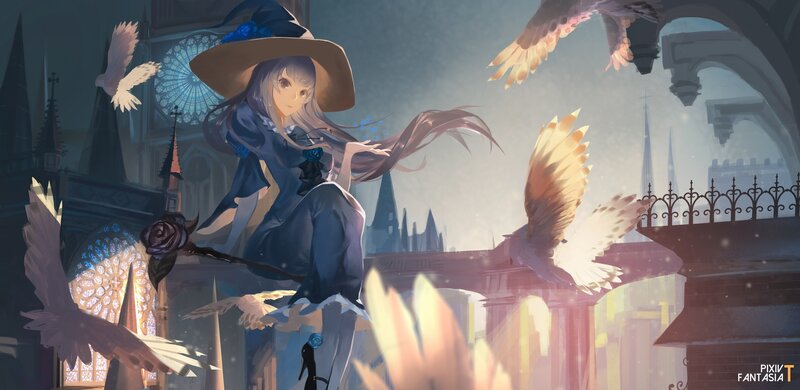 Witch with Birds