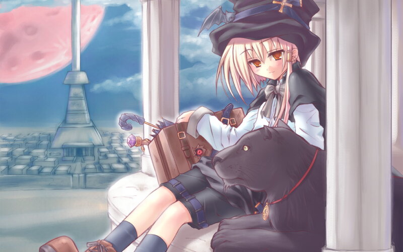witch with black cat