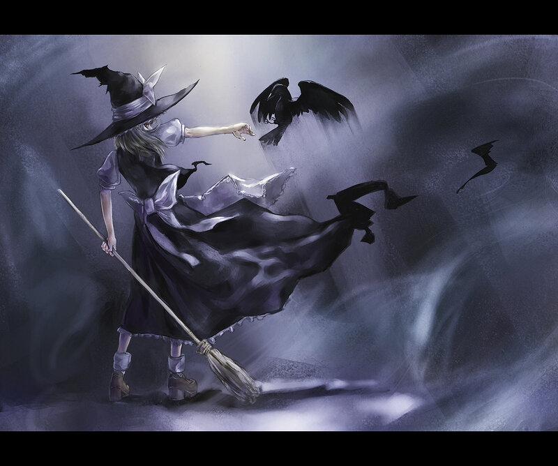 Witch with Broomstick
