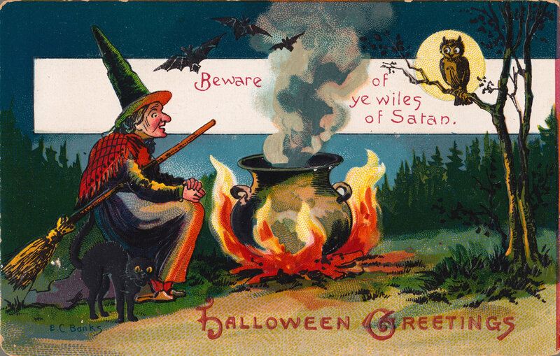 Witch with Cauldron — Green