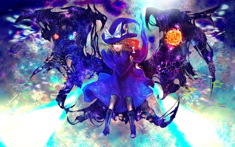 witch with cosmic wings