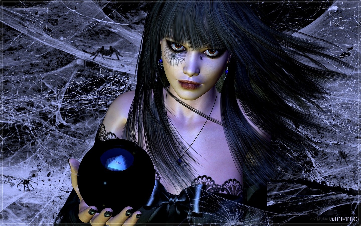 witch with crystal ball
