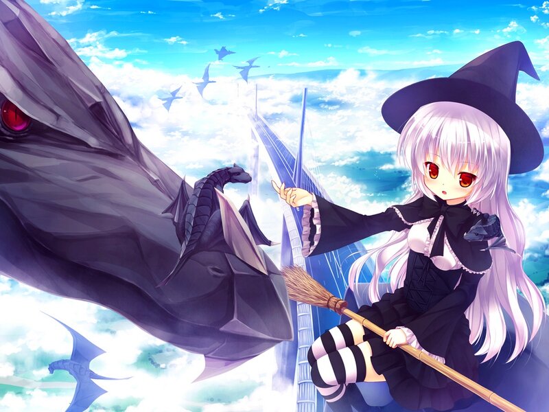 Witch with Dragon — Blue