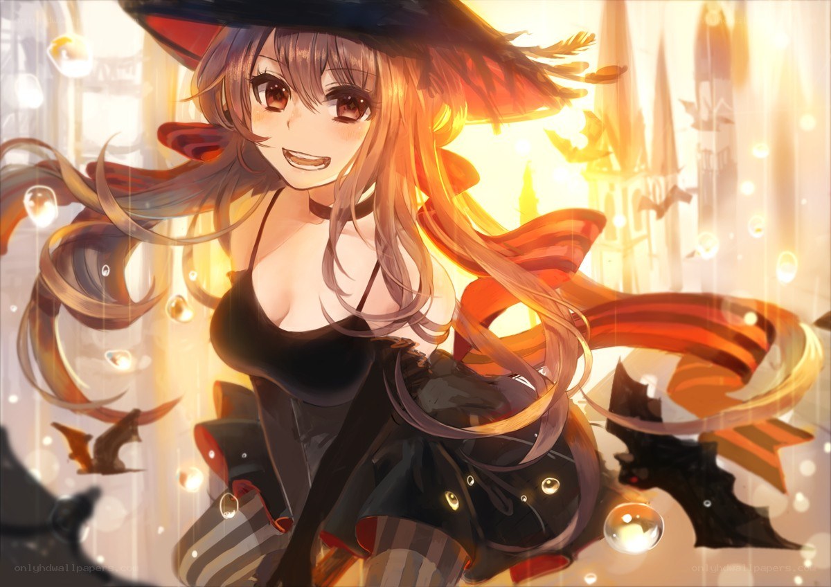 witch with glowing hair
