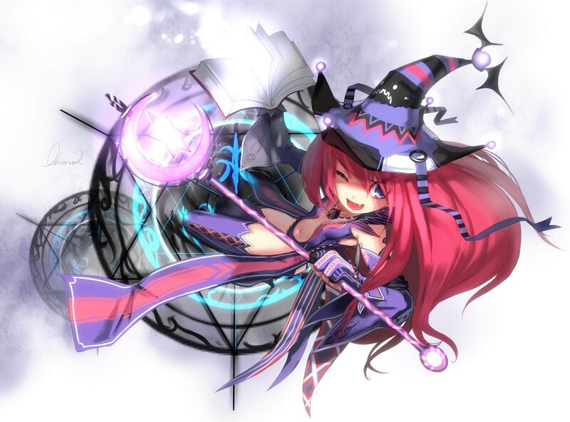 witch with magic staff