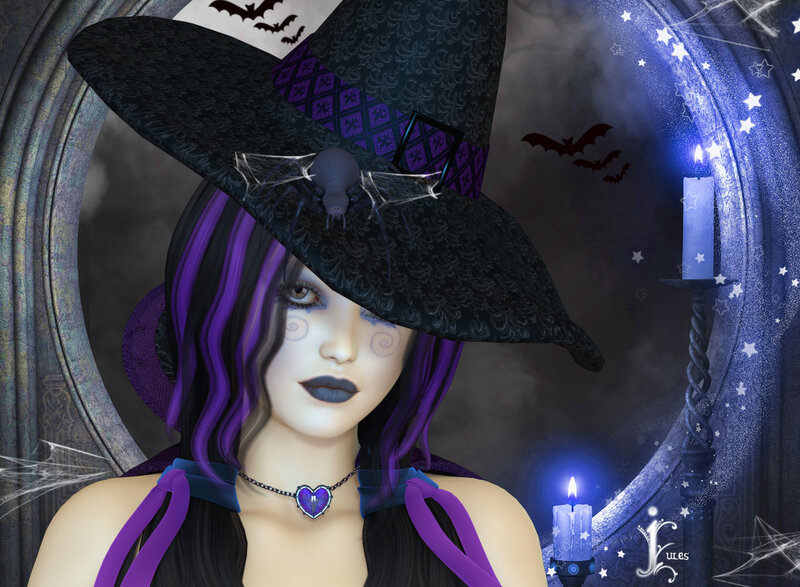 Witch with Purple Hair — Mysterious