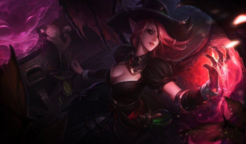 Witch with Red Hair — Black