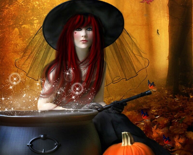 Witch with Red Hair — Mystical