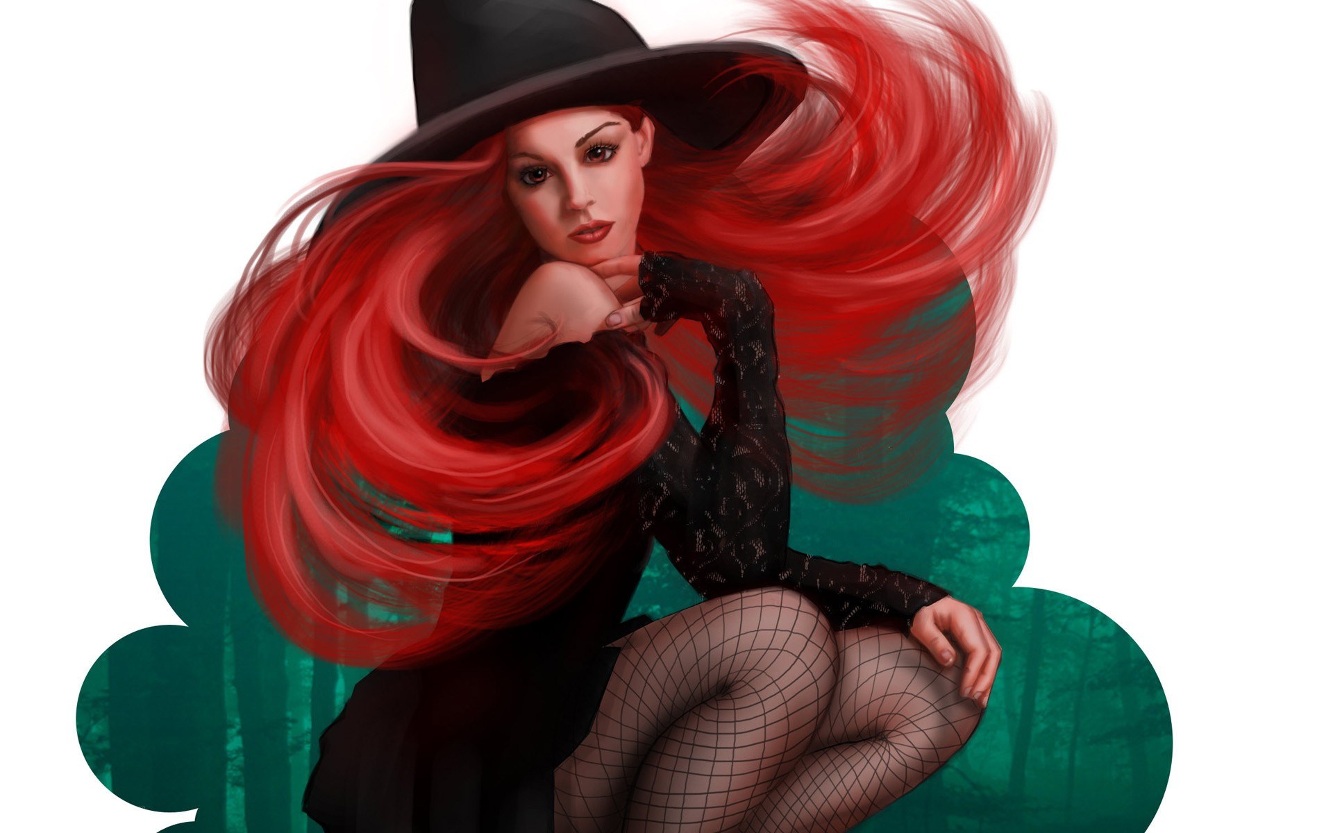 witch with red hair