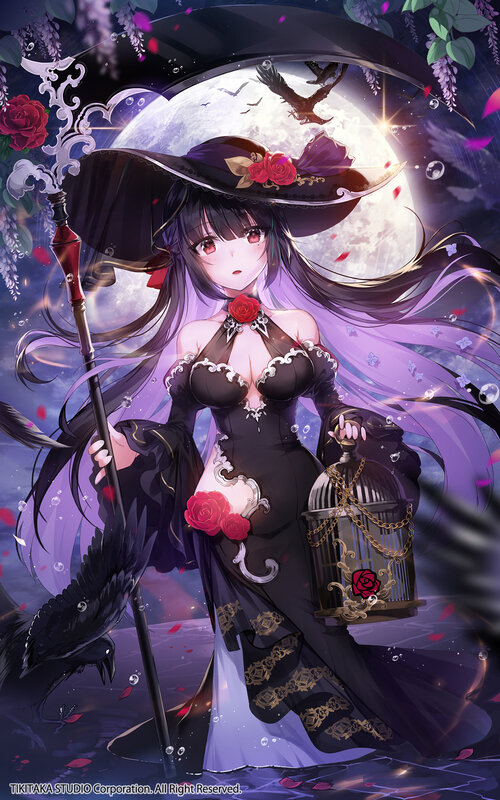 Witch with Staff and Birdcage