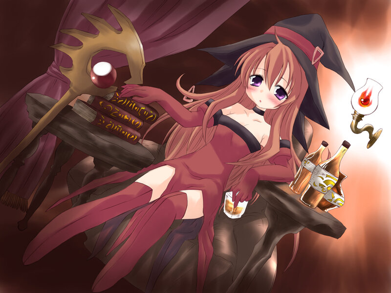 Witch with Staff and Bottles