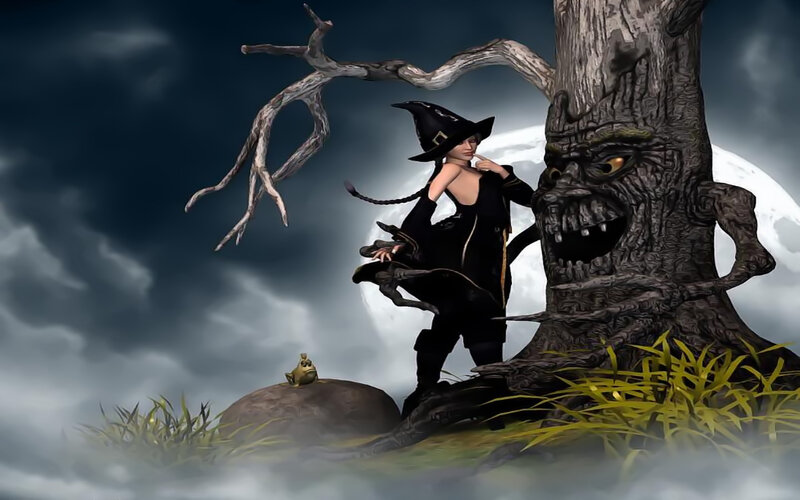 Witch with Tree Spirit