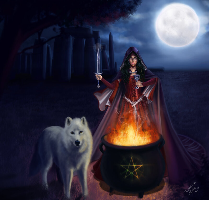 Witch with Wolf