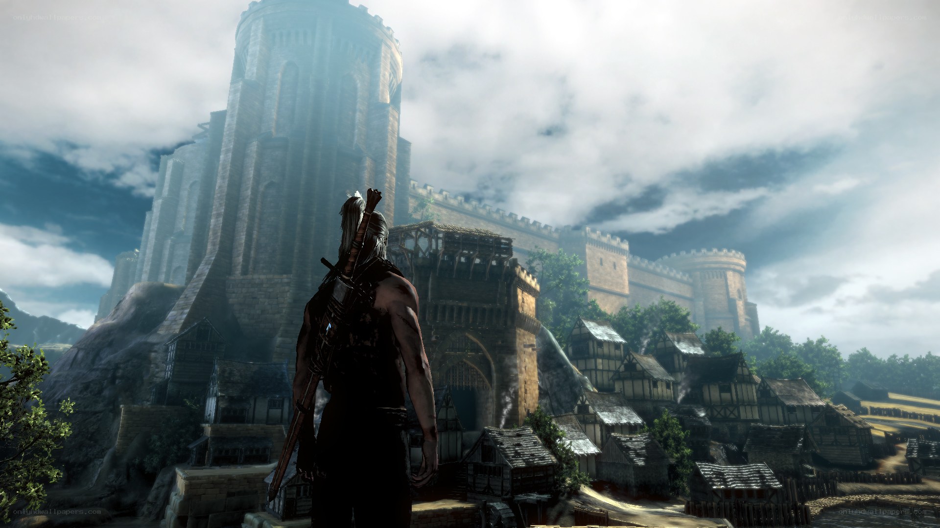 Witcher at a castle