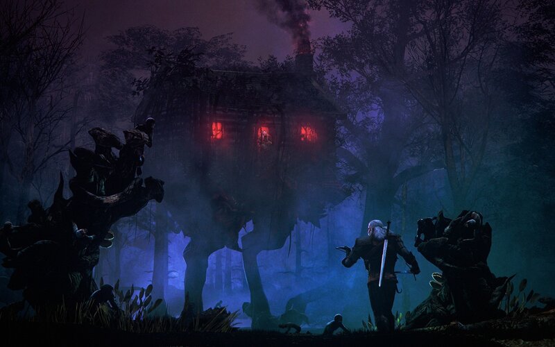 witcher in haunted forest