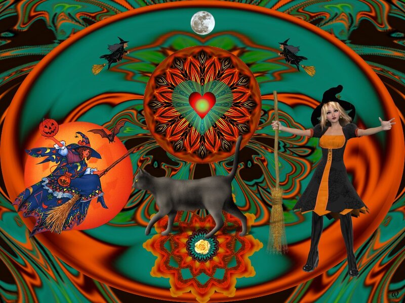 Witches and a Cat