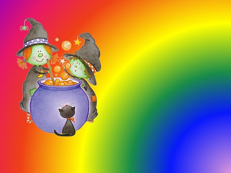 Witches and a cauldron