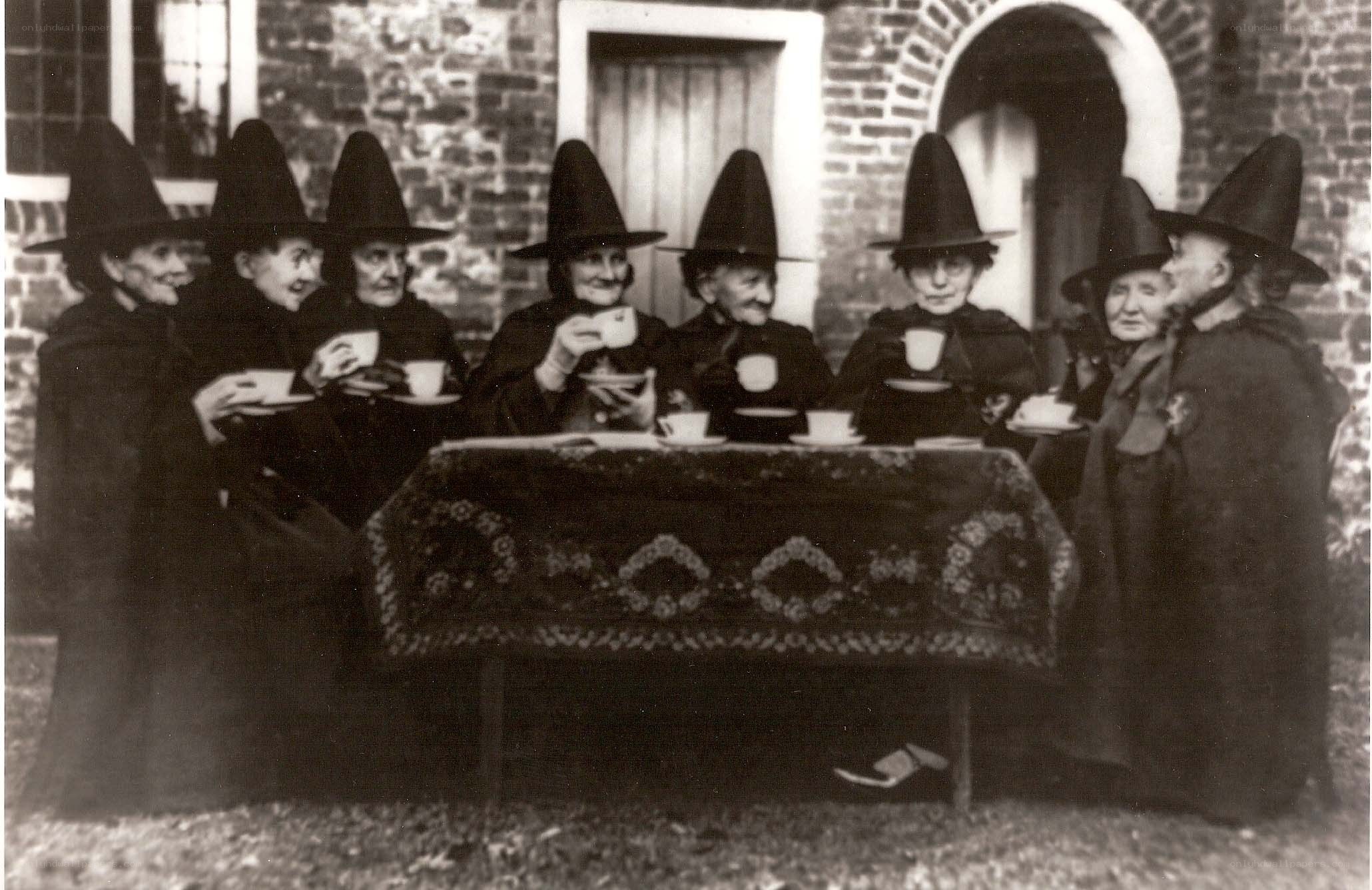 Witches having tea