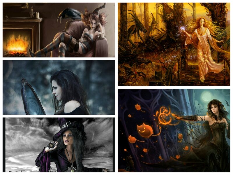 Witches in Fantasy Scenes