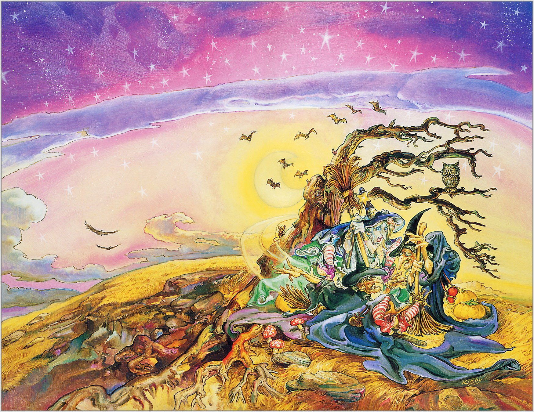 Witches on a broomstick