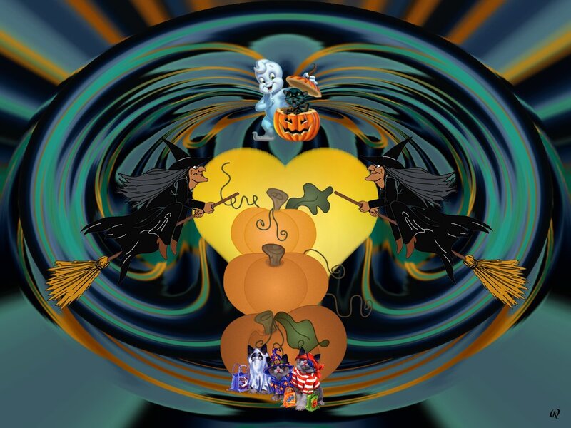 Witches on Broomsticks — Black