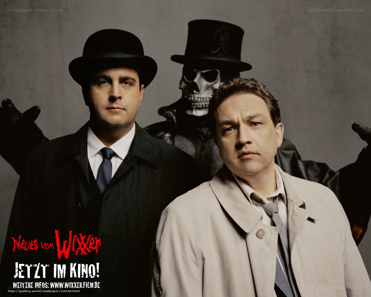 Wixxer movie poster featuring two men