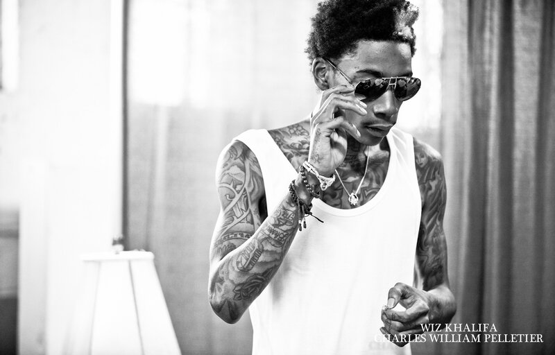 Wiz Khalifa in a white tank top
