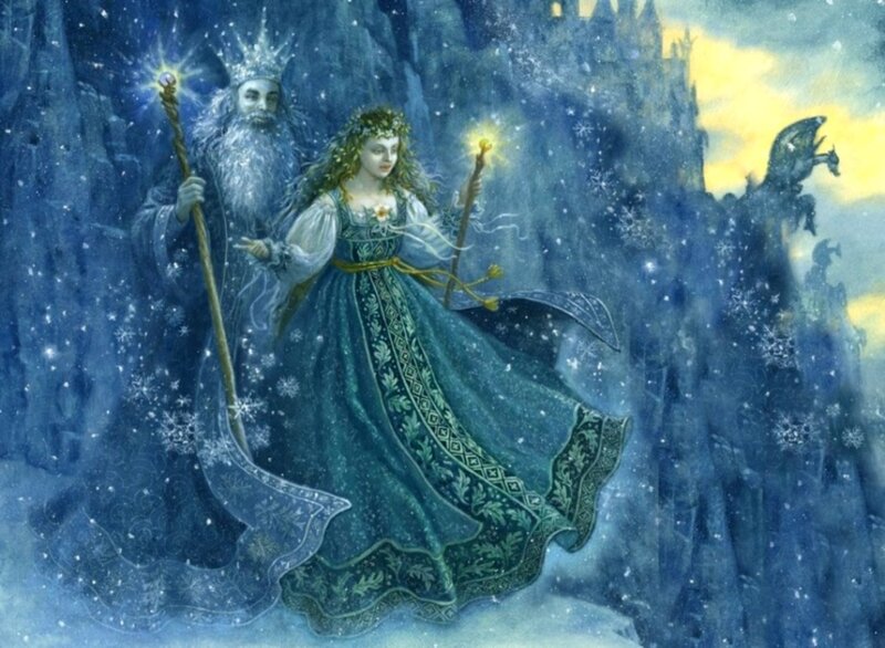 Wizard and Queen in Snow