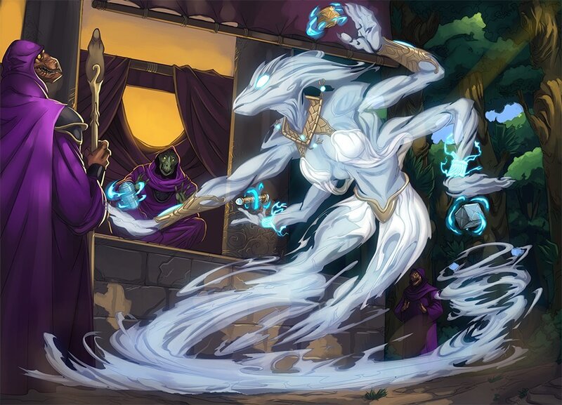 Wizard casting a spell