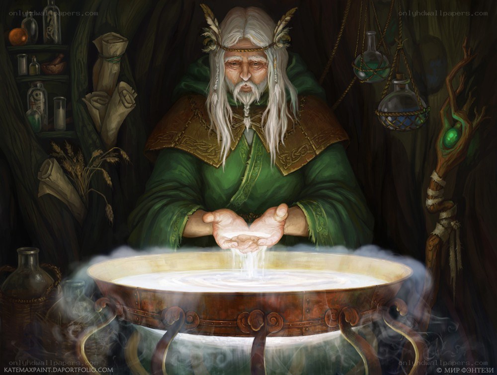 Wizard casting a spell