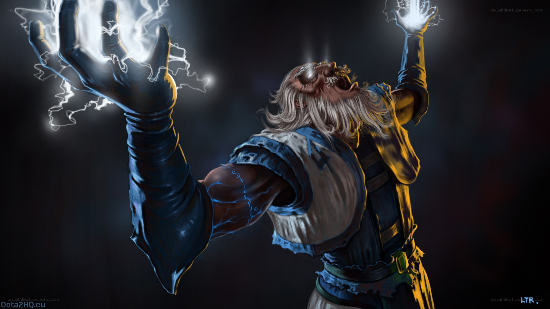 wizard casting lightning spell