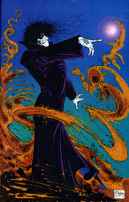 Wizard Casting Spell — Blue, Dramatic, Night, Comic