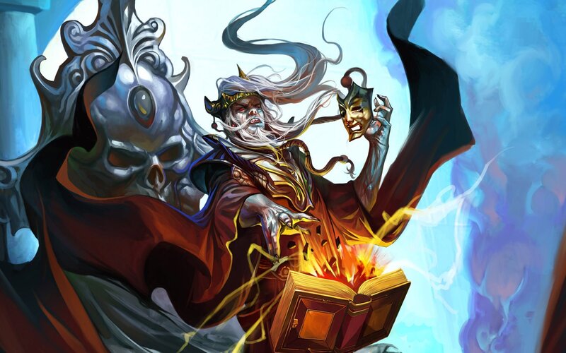 wizard casting spell from book