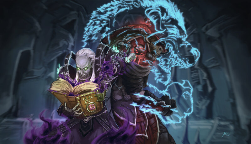 Wizard Casting Spell — Purple, Dramatic, Night, Digital Art, Book