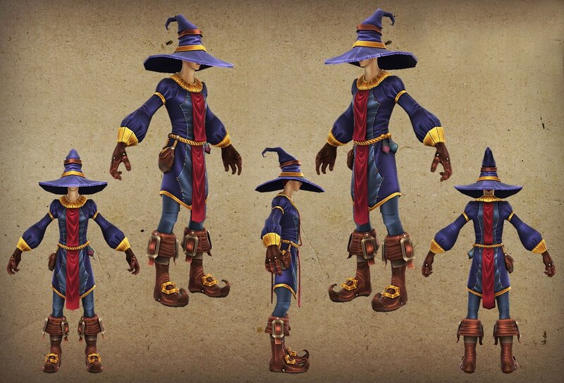 wizard character model sheet