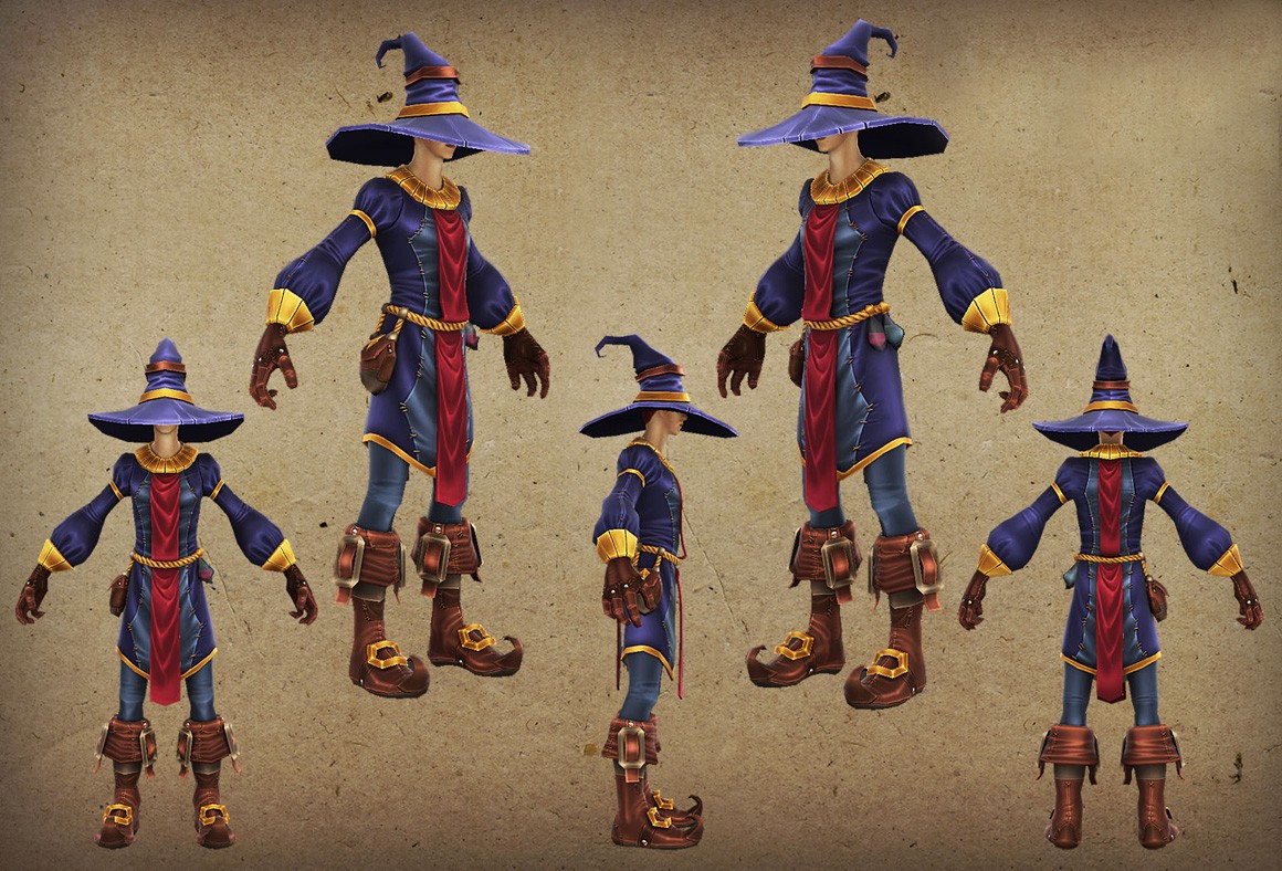 wizard character model sheet