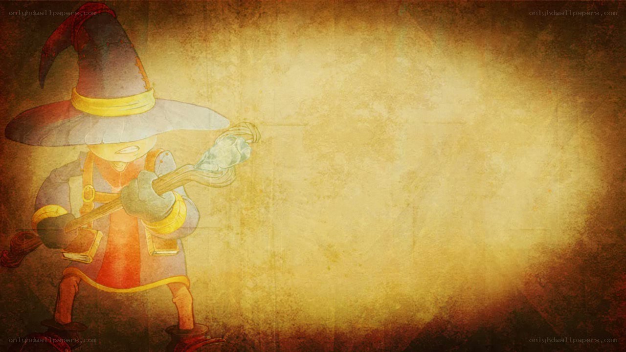 Wizard character on parchment