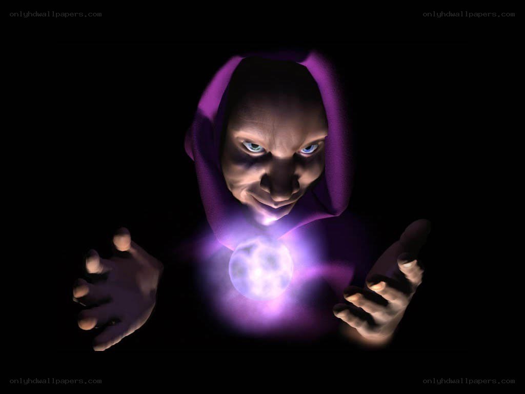 wizard holding a magic orb