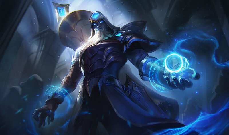 Wizard Holding Magic Orb — Blue