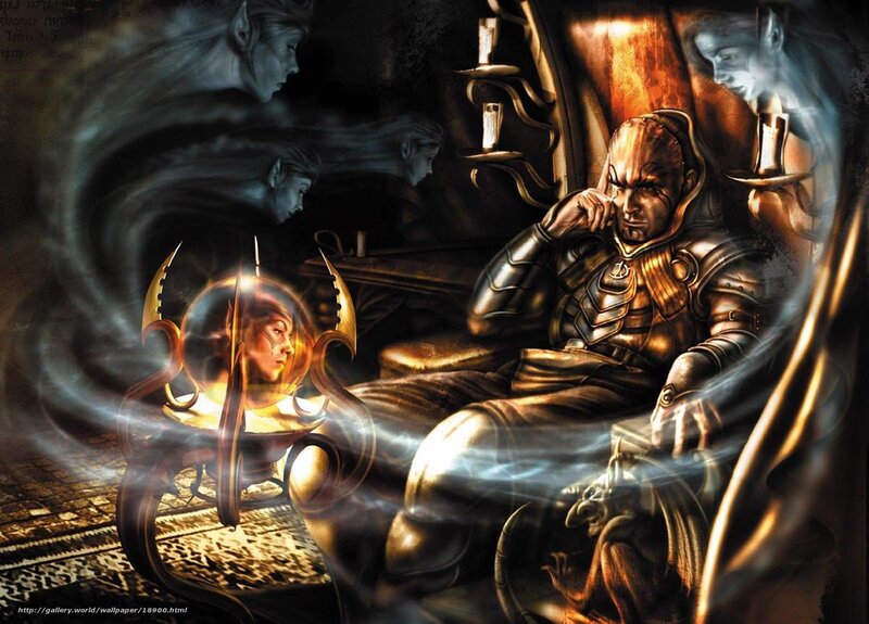 Wizard in a dark chamber