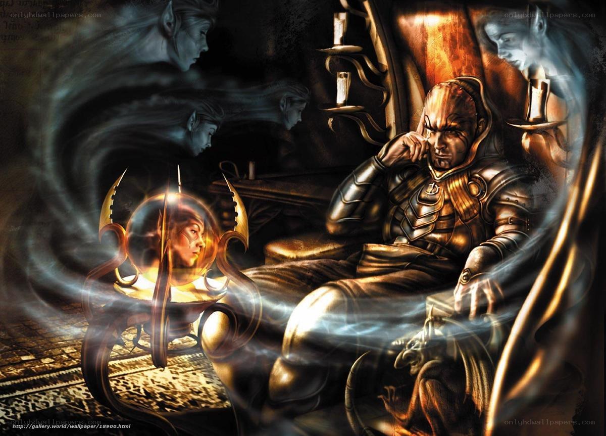 Wizard in a dark chamber