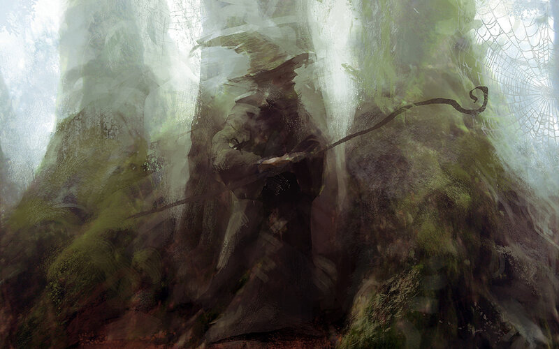 Wizard in a Forest — Green