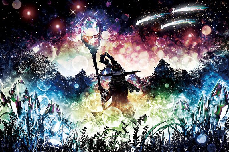 Wizard in a magical forest