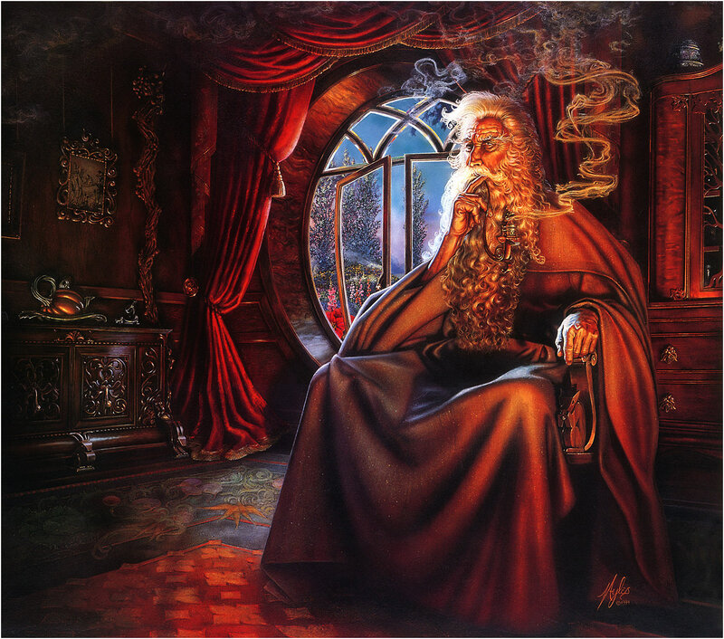 Wizard in a red room