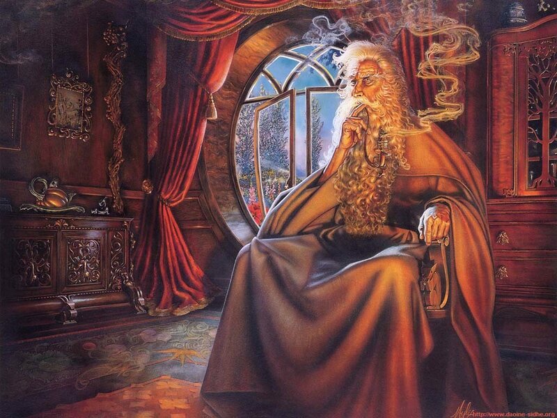 Wizard in a study
