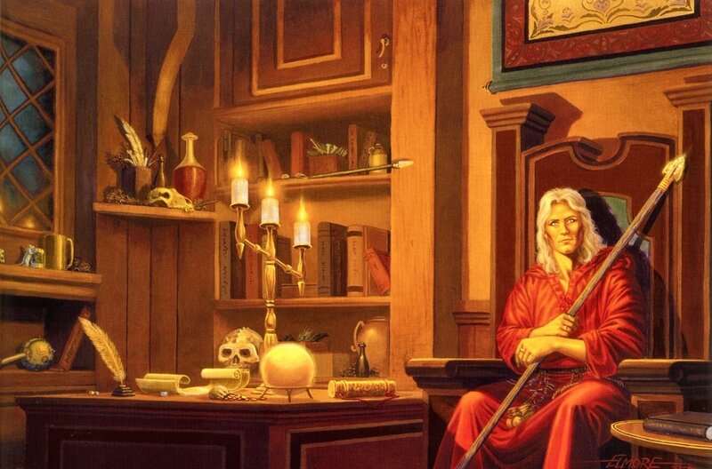 Wizard in a study
