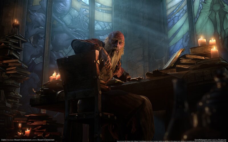 Wizard in a study with books