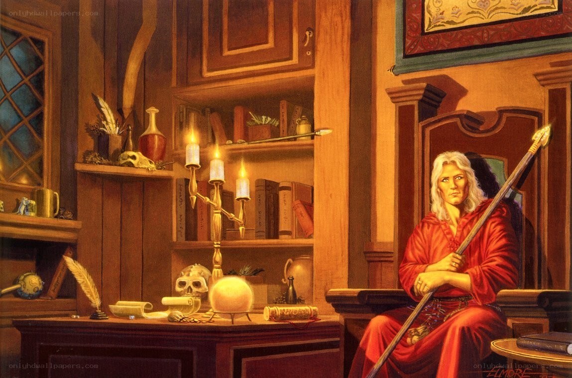 Wizard in a study