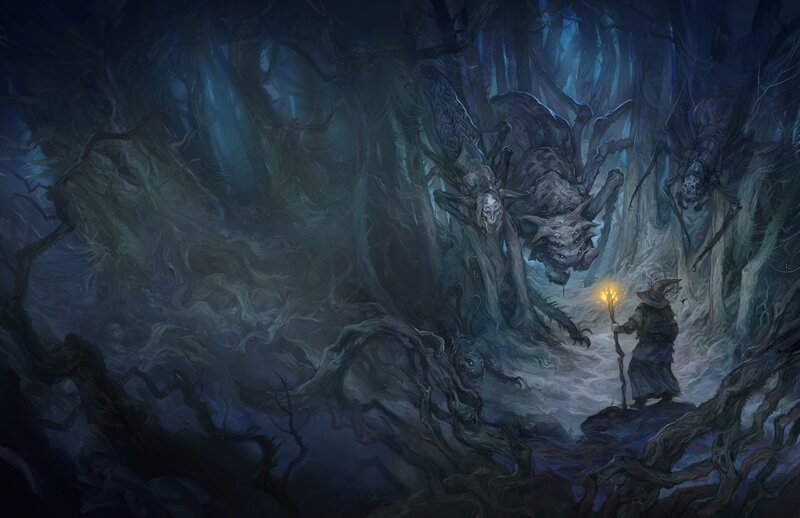 Wizard in Dark Forest — Blue