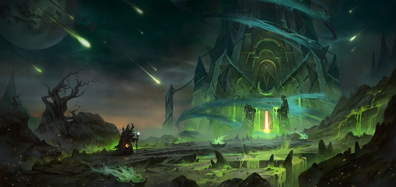Wizard in Dark Landscape